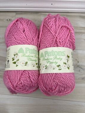 Patons Beehive Baby Chunky Yarn Pink 2 Skeins